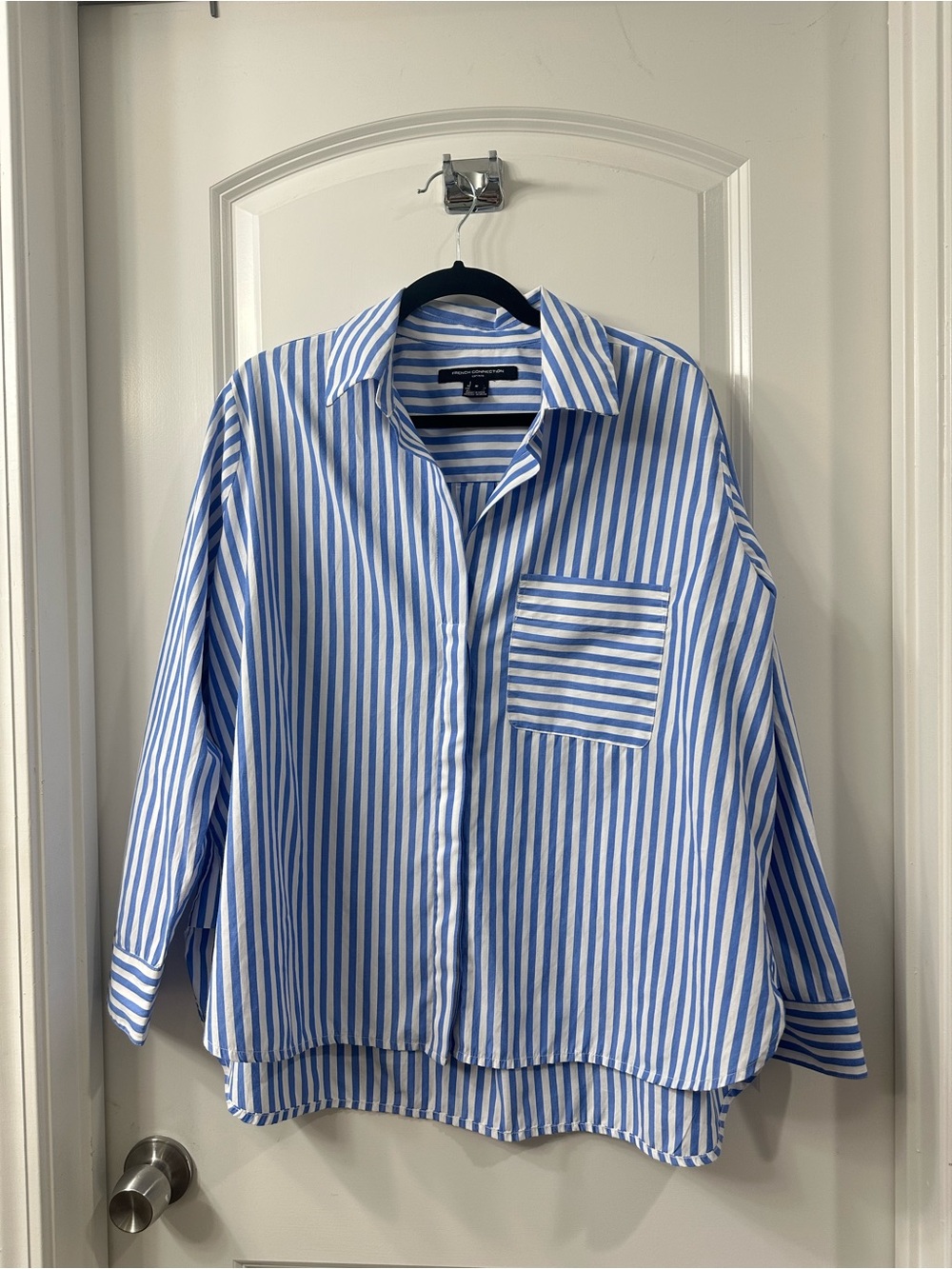 French connection striped women’s button down size M